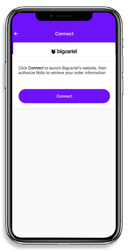 Connect BigCartel to Rollo App for shipping discounts, label printing, shipping label support, and more