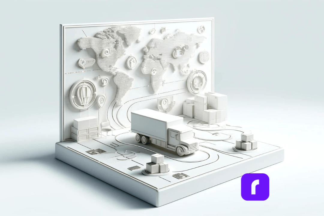 an architectural model of an optimized shipping process.