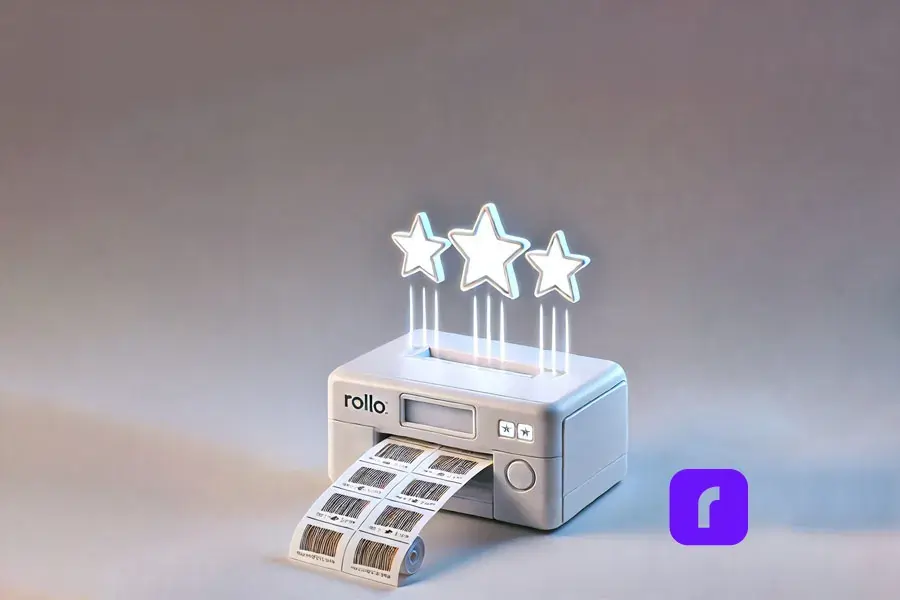 rollo printer printing barcode labels 